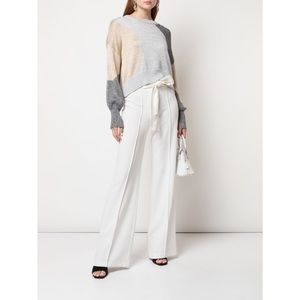 Cinq a Sept Clara color block metallic sweater